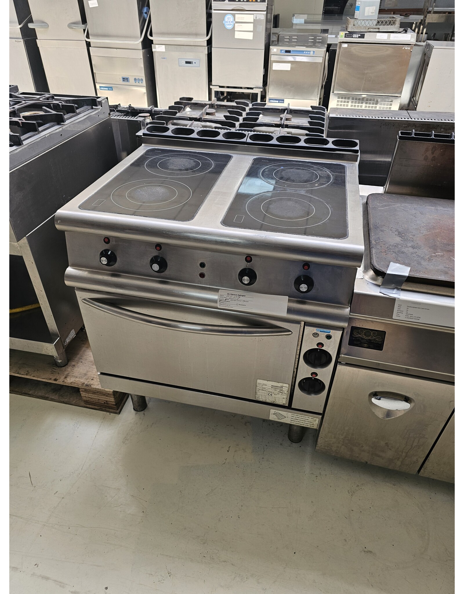 inductie fornuis met oven 73x80x95 lxbxh