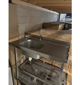 RVS tafel 116x75x91 lxbxh