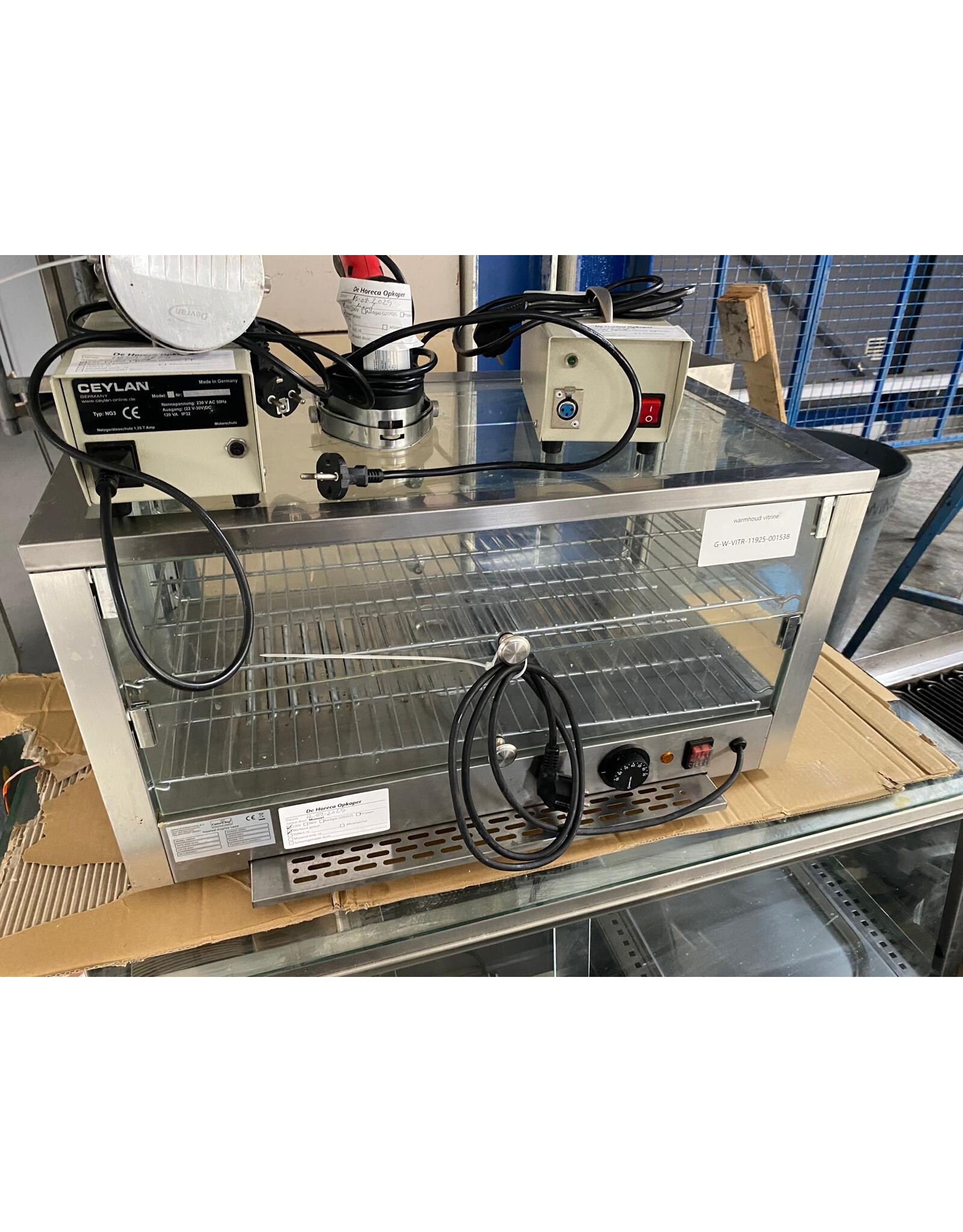 opzet warmhoud vitrine - 40x70x37,5 lxbxh