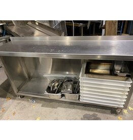 RVS Tafel op wielen - 45x190x94 lxbxh