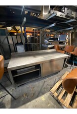 RVS tafel met schuifdeur - 70x200x85 lxbxh