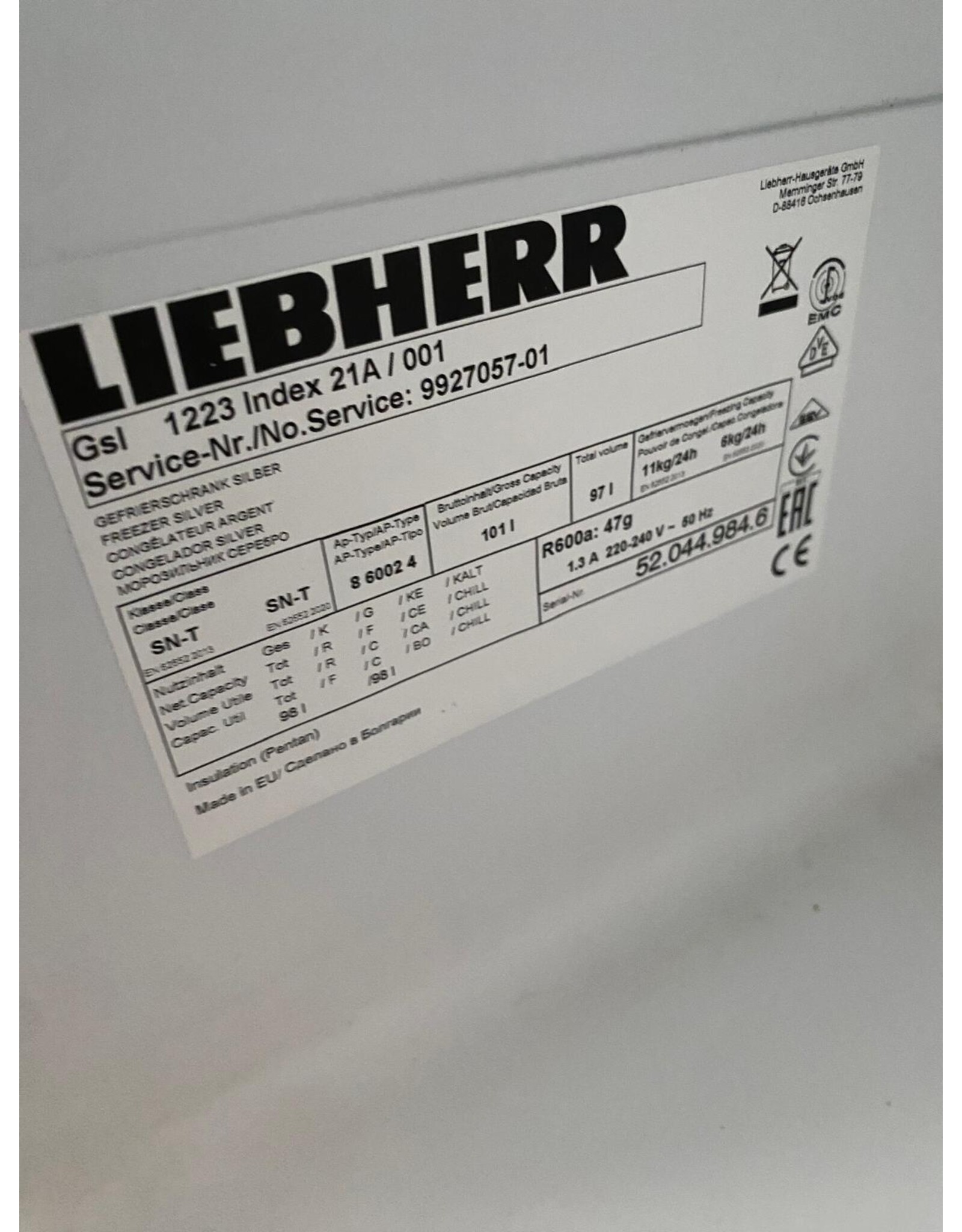 Liebherr 4x liebherr vrieskast - 62x56x86 lxbxh