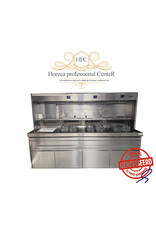 Hakto gereviseerde  Bakwand Friteuse 3x 2 manden + bakplaat