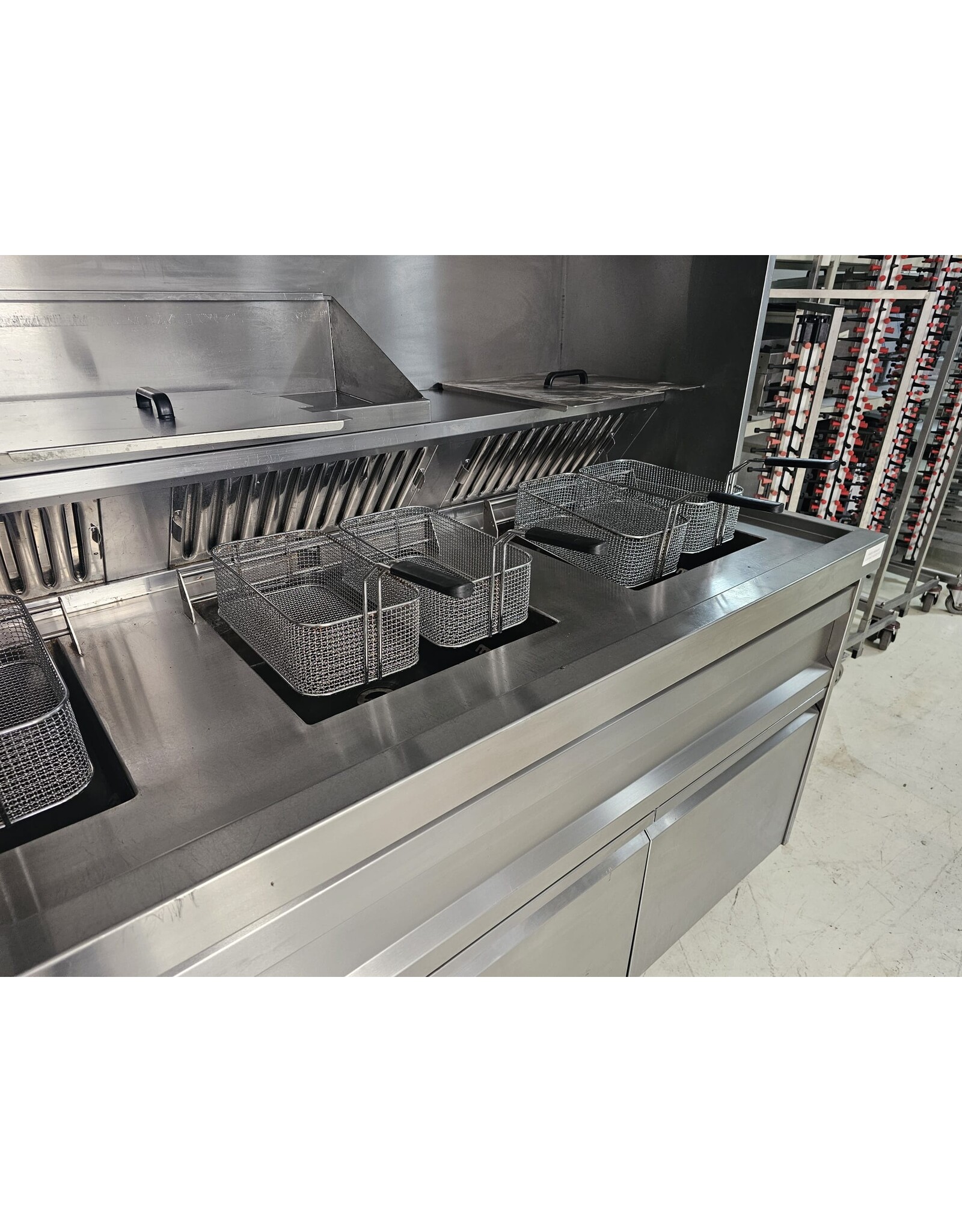 Hakto gereviseerde  Bakwand Friteuse 3x 2 manden + bakplaat