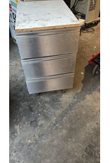 RVS kastje met houten blad - 50x66x90 bxdxh RVS kastje met houten blad - 50x66x90 bxdxh