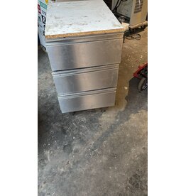 RVS kastje met houten blad - 50x66x90 bxdxh