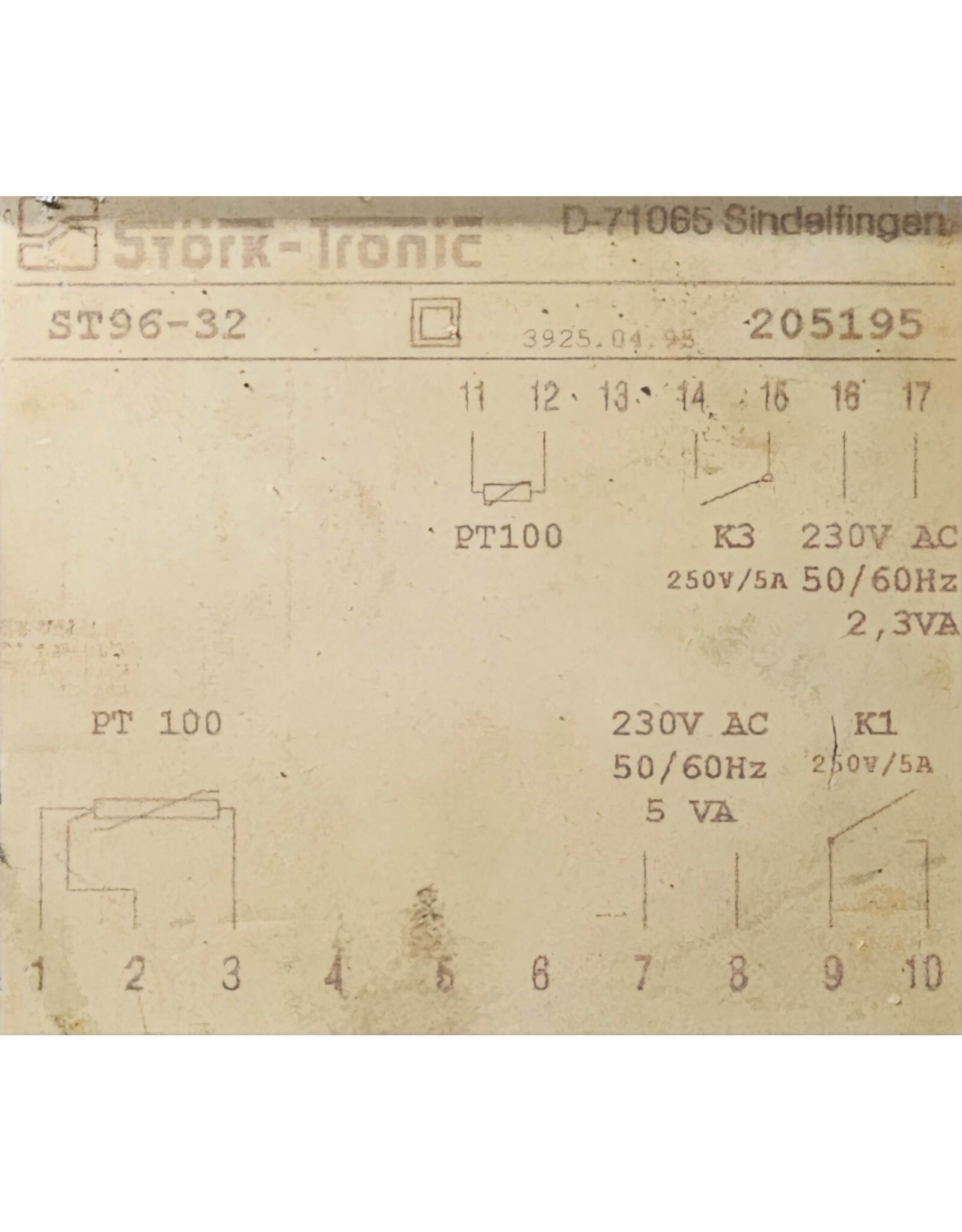 Stork Storch-Kontrolluhr, verwendet in verschiedenen Marken