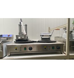 Dubbele Crêpeplaat met Deegpers