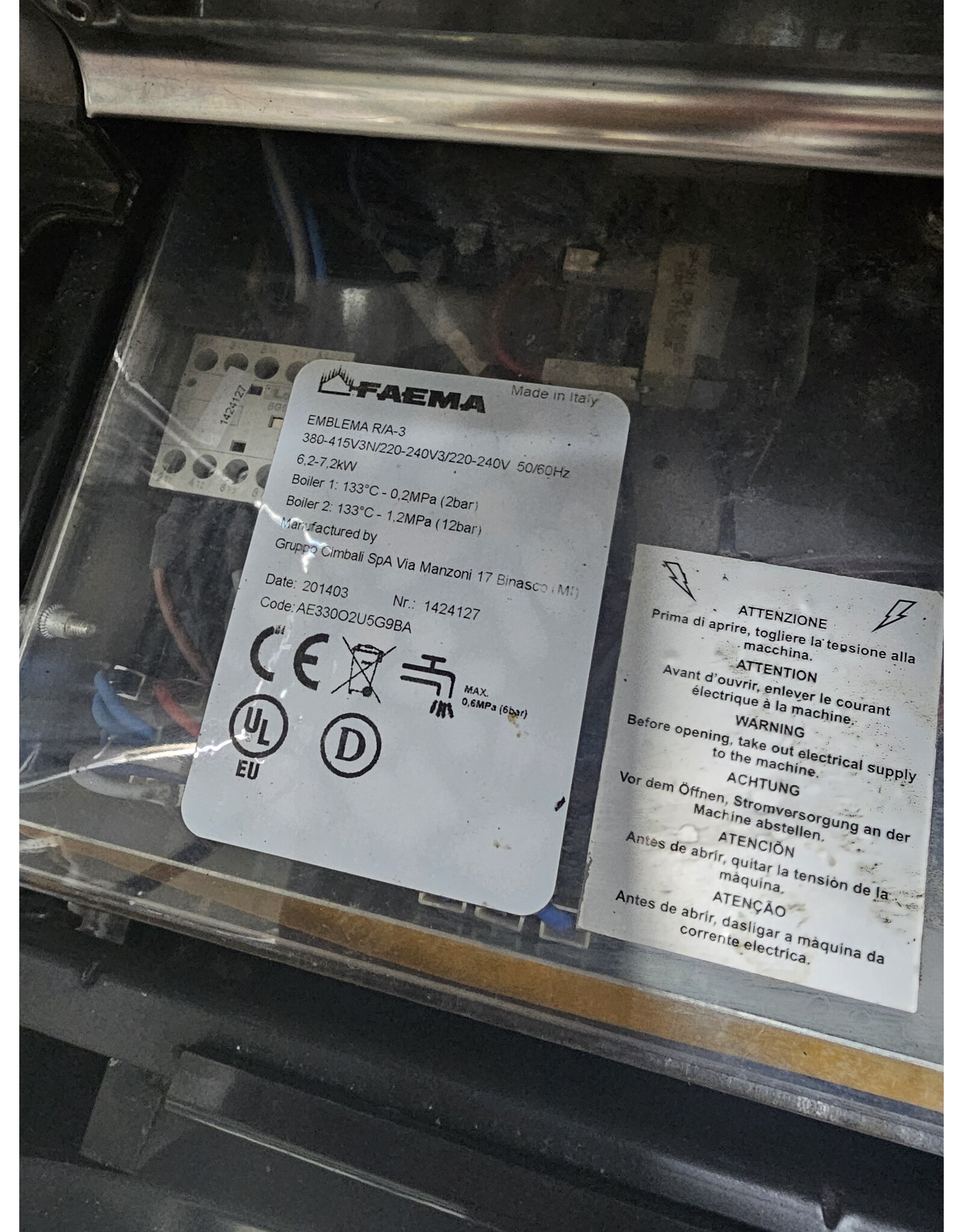 Faema emblema espressomachine