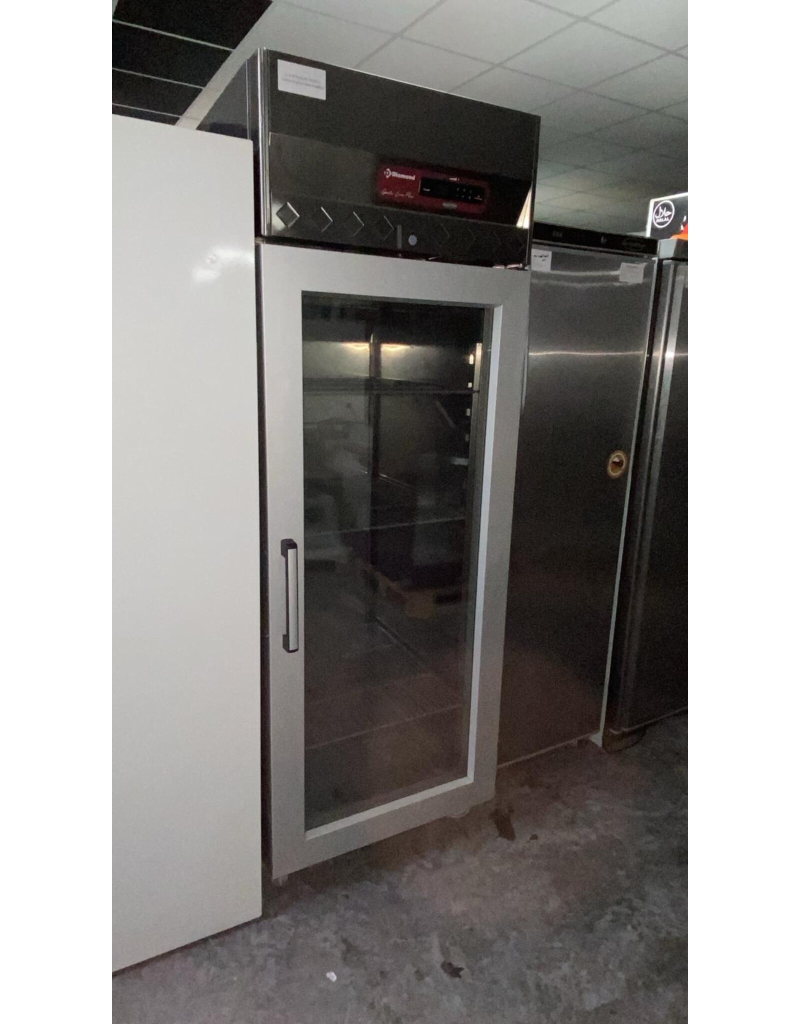 Diamond Diamond vrieskast met glasdeur