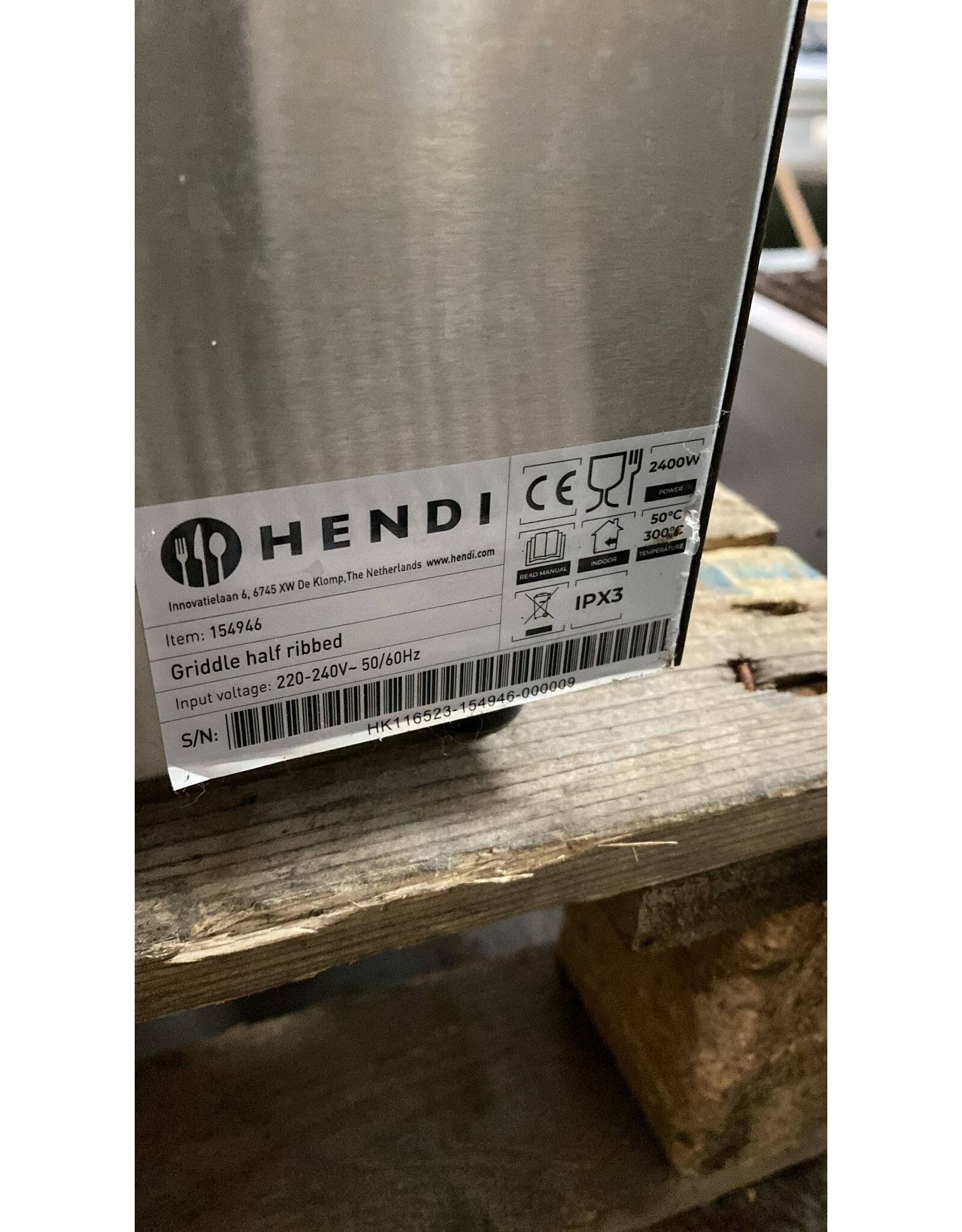 Hendi elektrische bakplaat