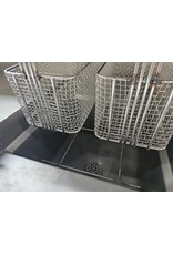 Perfecta hoog rendement bakwand friteuse 2x 2  mands 1x 3 mand en bakplaat