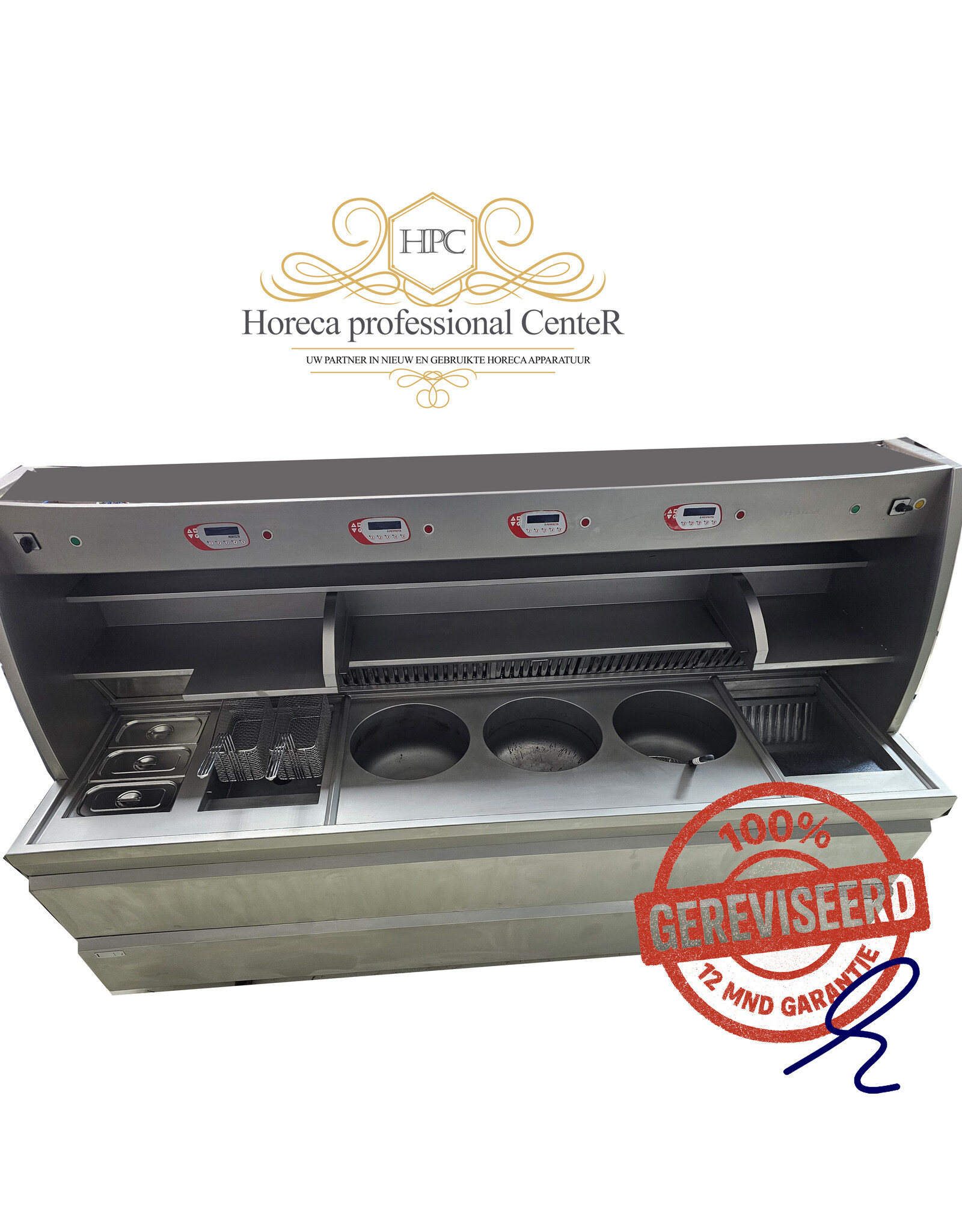 Perfecta bakwand friteuse 3x XXL rond + 2 m snack + scoop + bakplaat