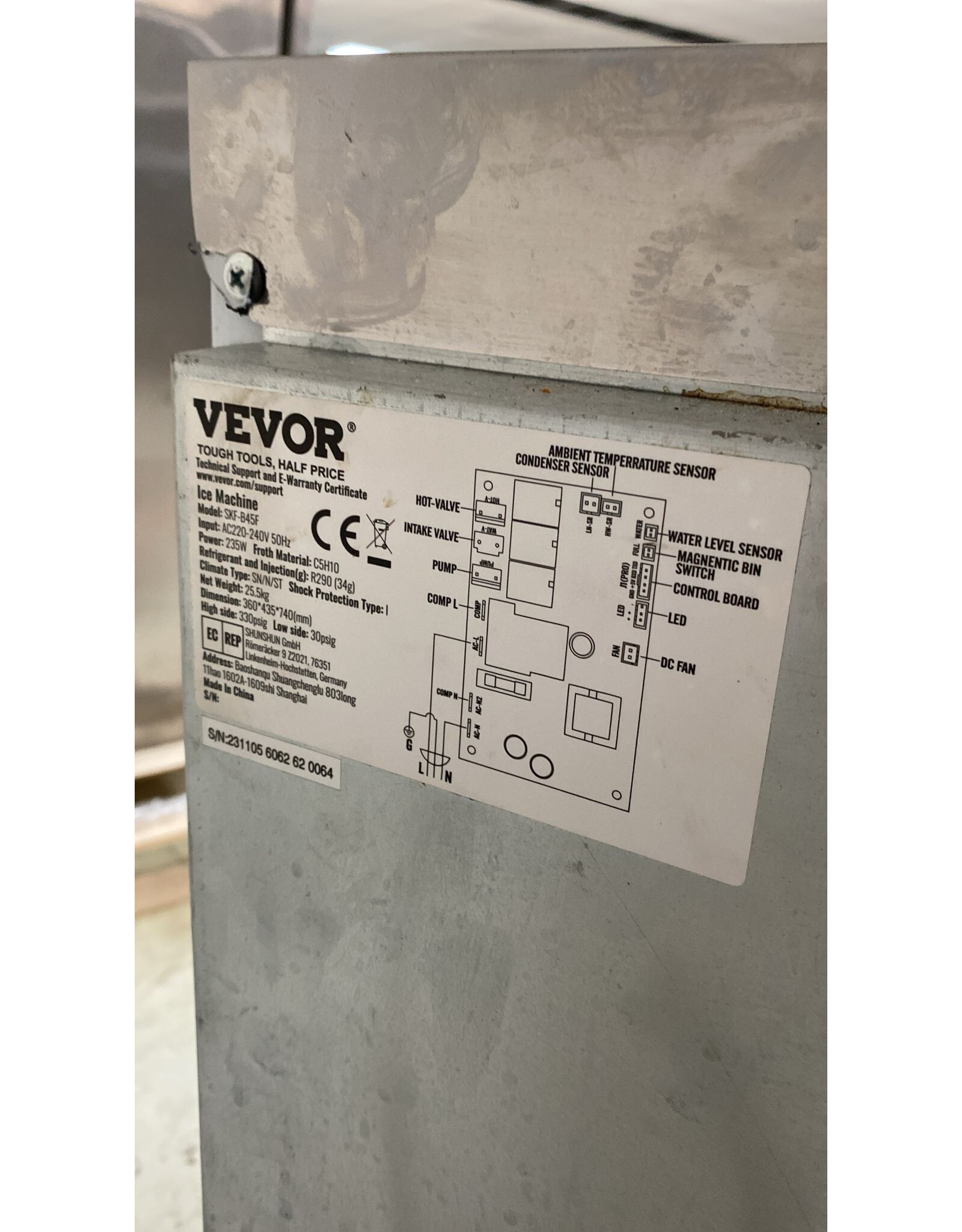 vevor VEVOR IJsblokjesmachine SK-85F