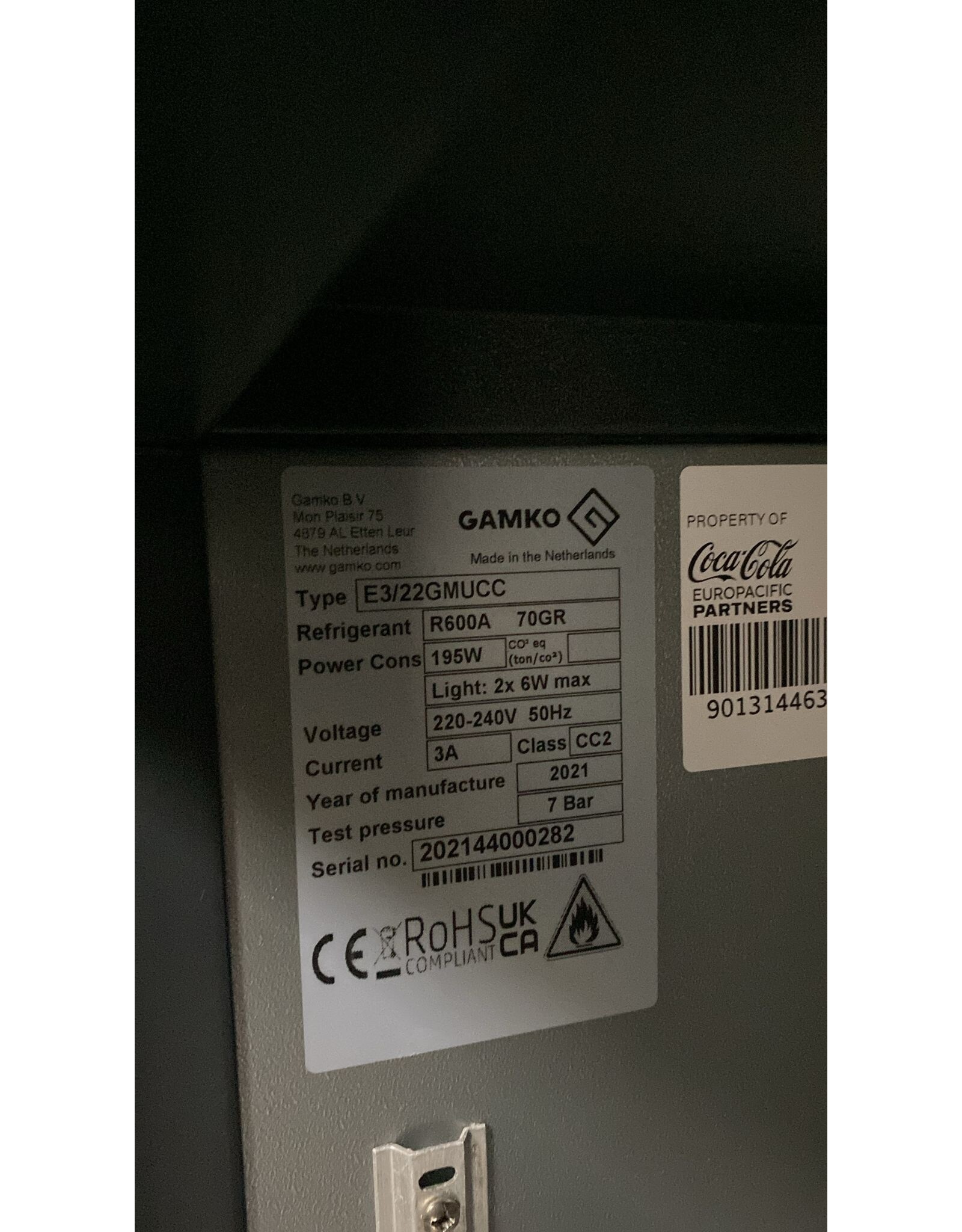 Gamko Backbar Koelkast