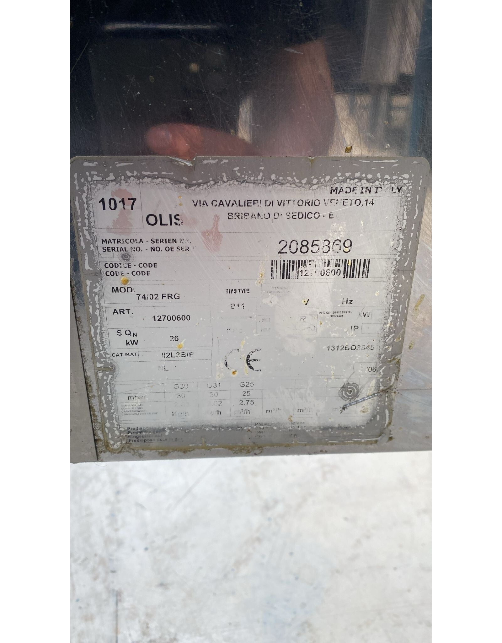 Olis Olis 74/02FRG 2 pan Gas Friteuse