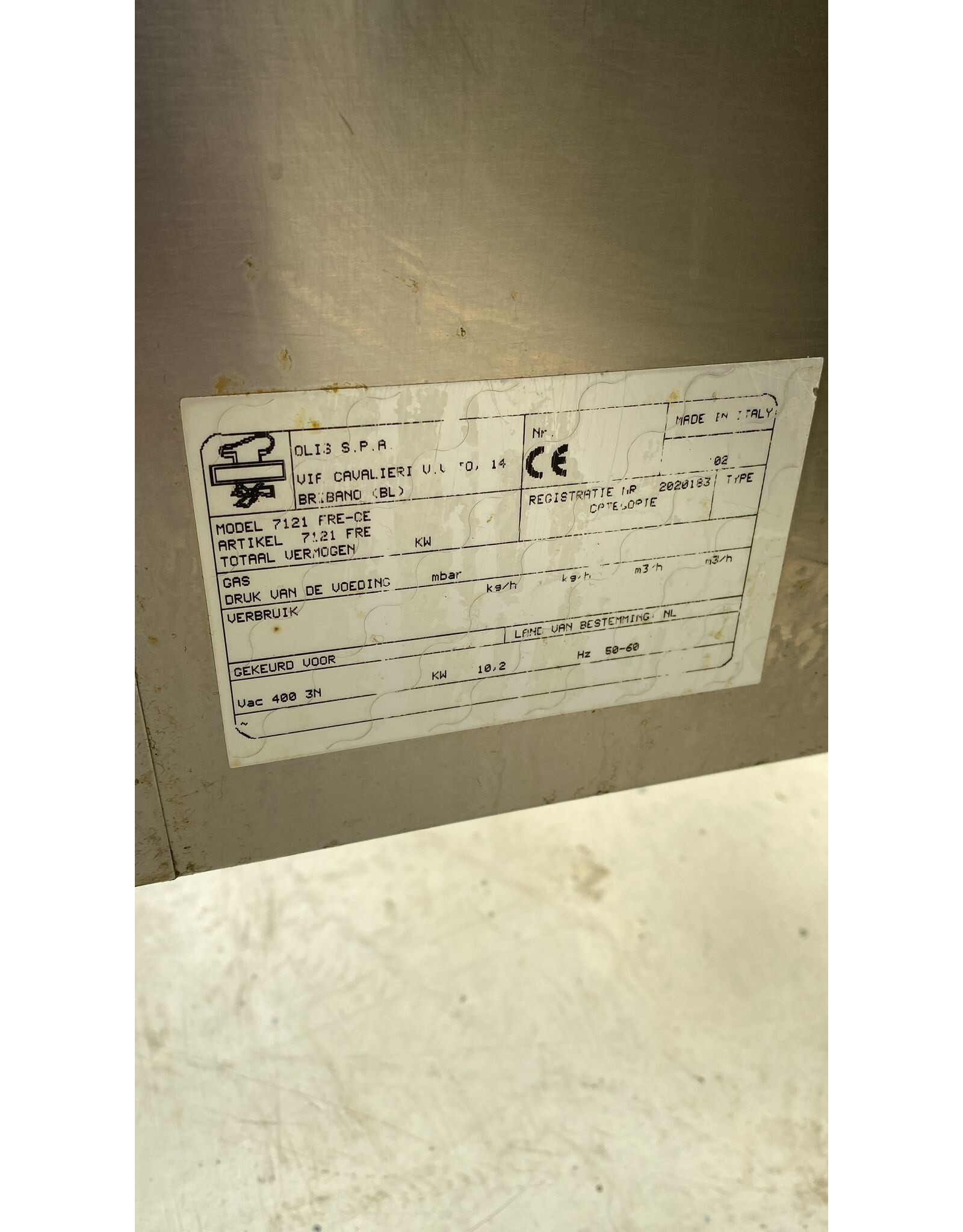 Olis 2 pans smalle elektrische friteuse Olis 400V