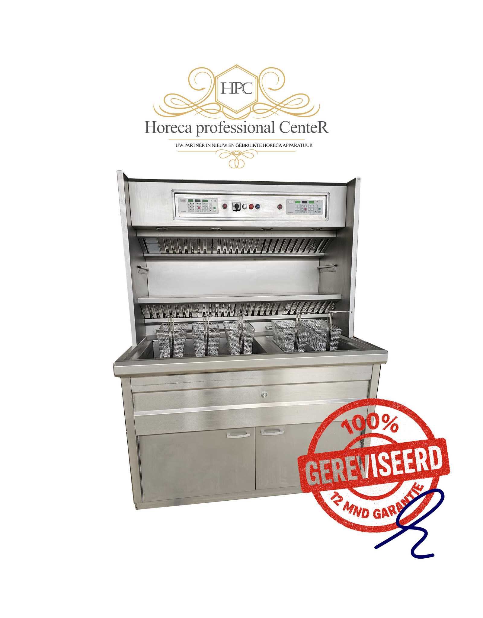 Gereviseerde Florigo bakwand friteuse 1x3M 1x2M Hoog rendement