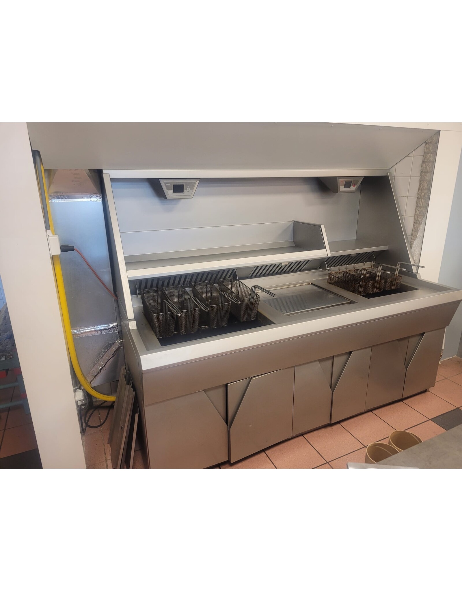 Nog niet gereviseerde Hegro HR 2 pans bakwand friteuse met bakplaat