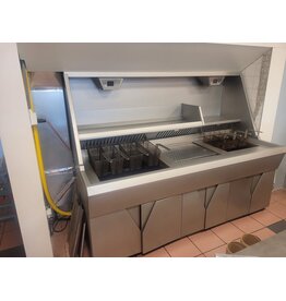 Nog niet gereviseerde Hegro HR 2 pans bakwand friteuse met bakplaat
