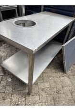 RVS Debrasseertafel 142x70x89 cm  (B x D x H)