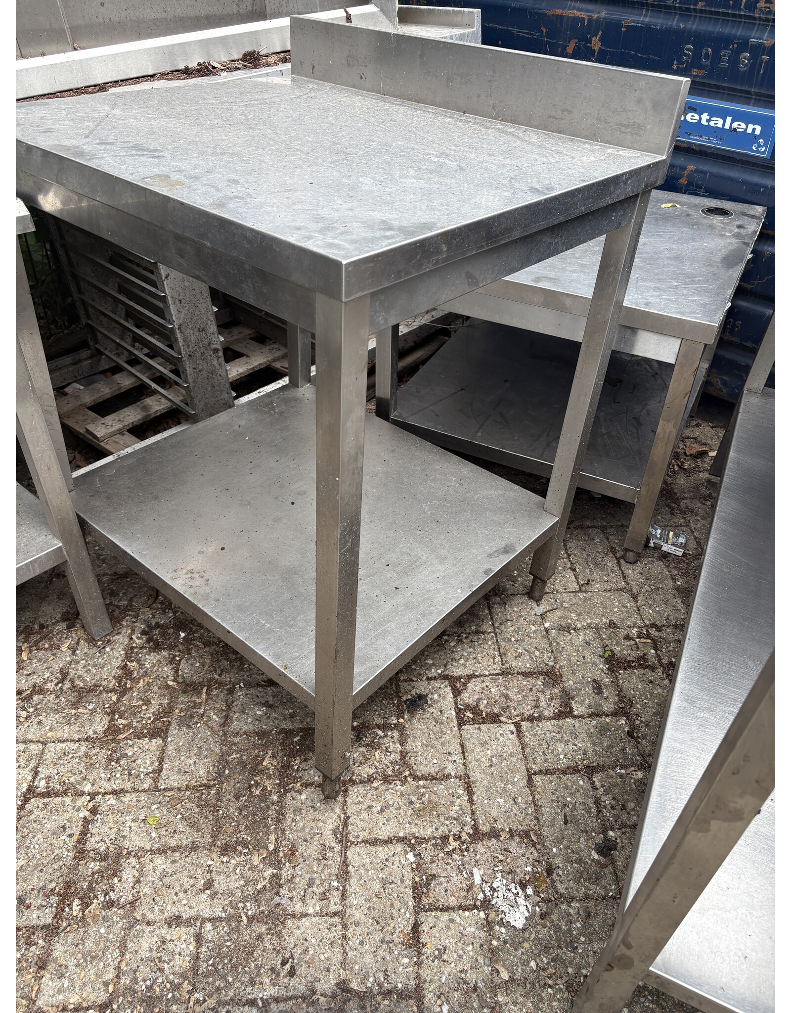 Arbeitstisch aus Edelstahl 80 x 70 x 70 cm (B x T x H)