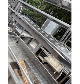 RVS Spoeltafel 211 x 61 x 88cm (B x D x H) Wordt schoongemaakt bij levering