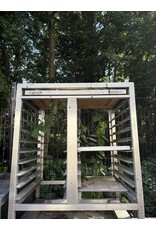 Edelstahlsockel mit Platz für Backbleche 93 x 75 x 110 cm (B x T x H) Bei Lieferung gereinigt