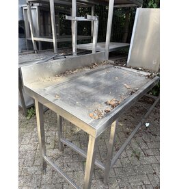 RVS Aanvoertafel 109 x 72 x 106cm (B x D x H)cm Wordt schoongemaakt bij leverring