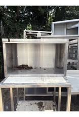 Offener Edelstahlschrank, 100 x 40 x 59 cm (B x T x H), vor Auslieferung gereinigt