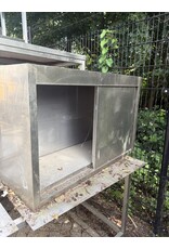 Edelstahlschrank mit Schiebetüren, 111 x 40 x 69 cm (B x T x H), vor Auslieferung gereinigt