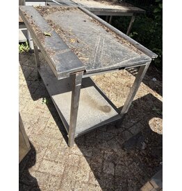 Abtropftisch aus Edelstahl mit Bodenablage, 120 x 74 x 95 cm (B x T x H), vor Auslieferung gereinigt