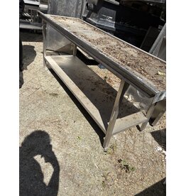 RVS Werktafel met Onderschap 230 x 75 x 91cm (B x D x H) Wordt schoongemaakt voor levering