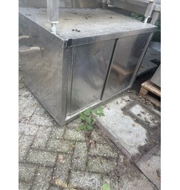 RVS Schuifdeurkast 100 x 70 x 82cm (B x D x H) Wordt schoongemaakt bij levering
