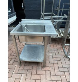 RVS aanvoertafel met Onderschap 74 x 71 x 95cm (B x D x H) Wordt schoongemaakt bij levering