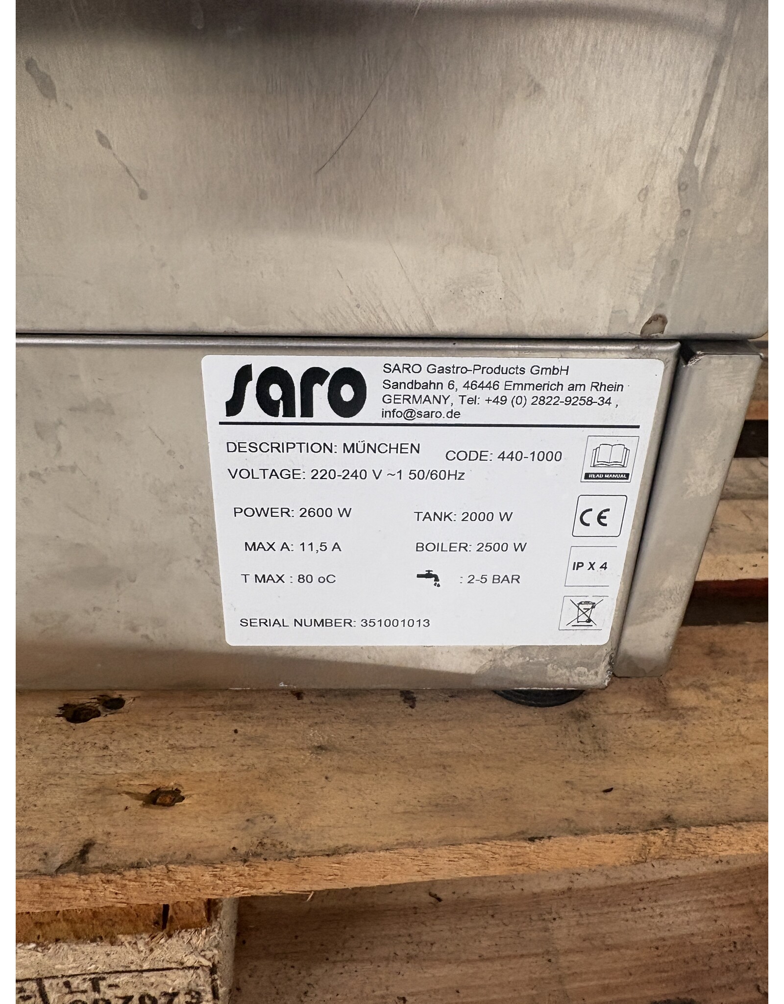 Saro Saro Horeca glazenspoeler