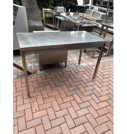 Edelstahltisch 140 x 70 x 89 cm (B x T x H), vor Auslieferung gereinigt