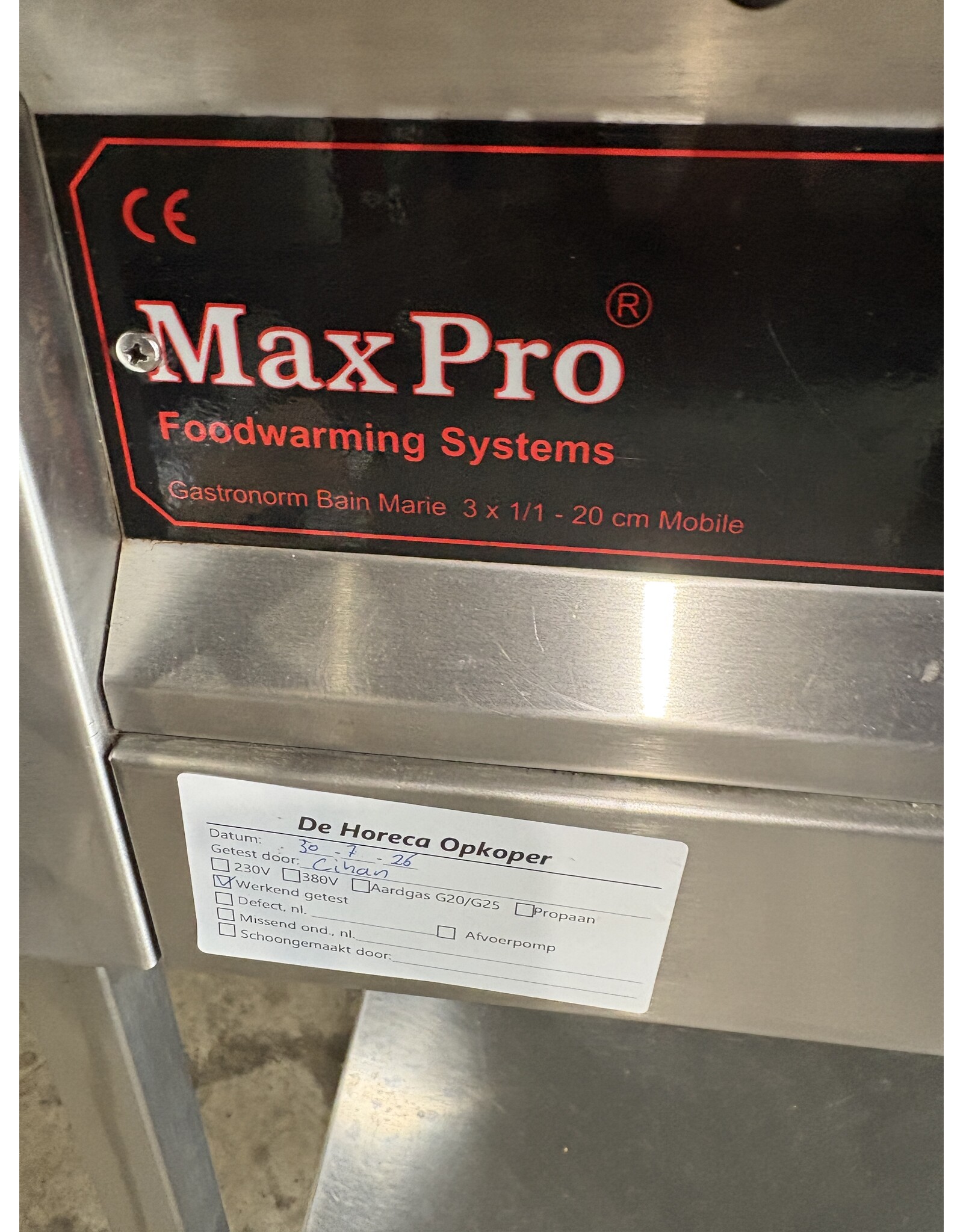 Max Pro Max Pro Elektrisches Bain-Marie 3 Tabletts