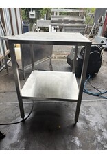 Arbeitstisch aus Edelstahl, 80 x 70 x 110 cm (B x T x H), vor Auslieferung gereinigt