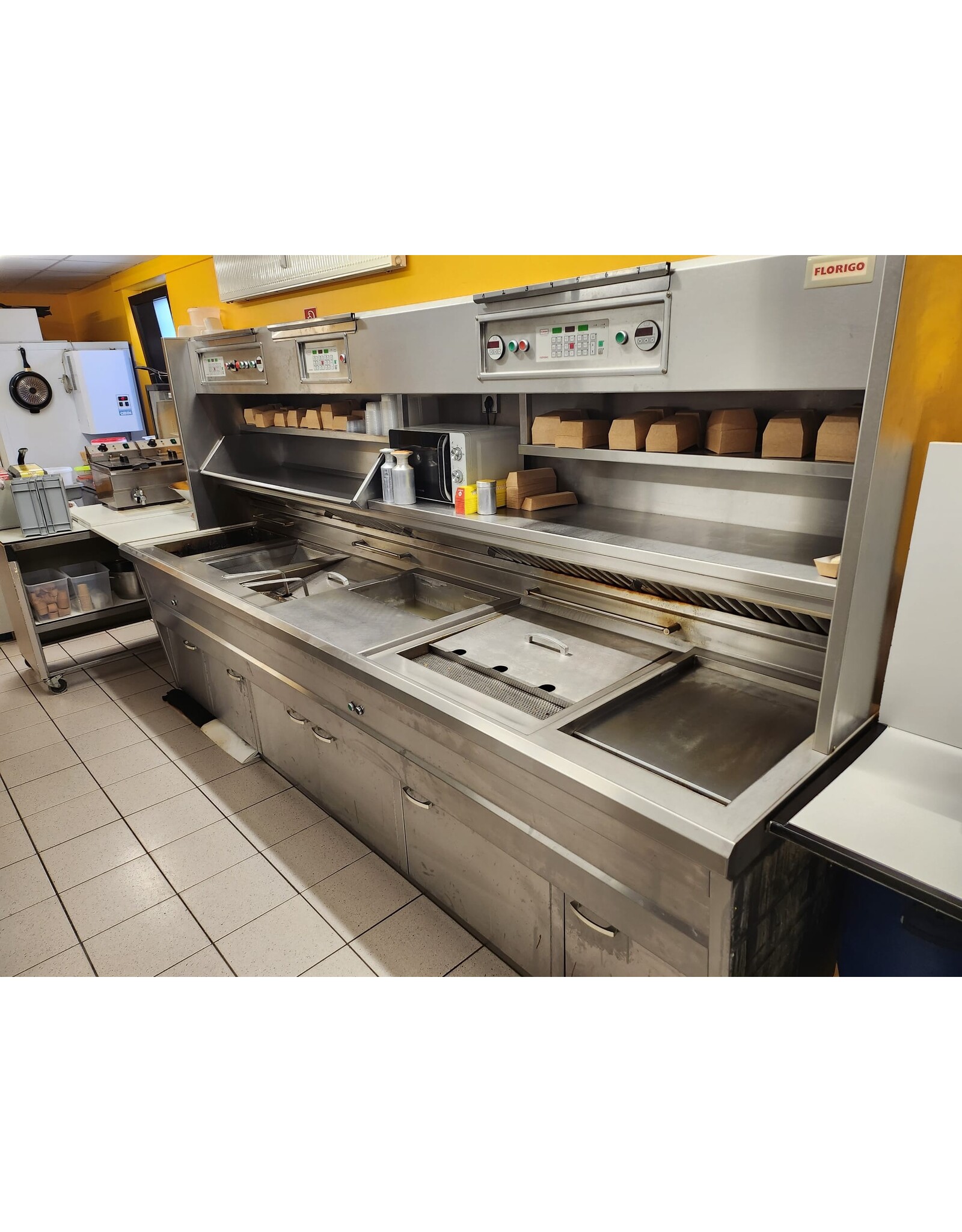 Nog niet gereviseerd - Florigo HR bakwand friteuse 7 manden Bkpl