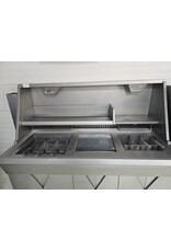Hegro Hoogrendement 2 pans bakwand friteuse met bakplaat