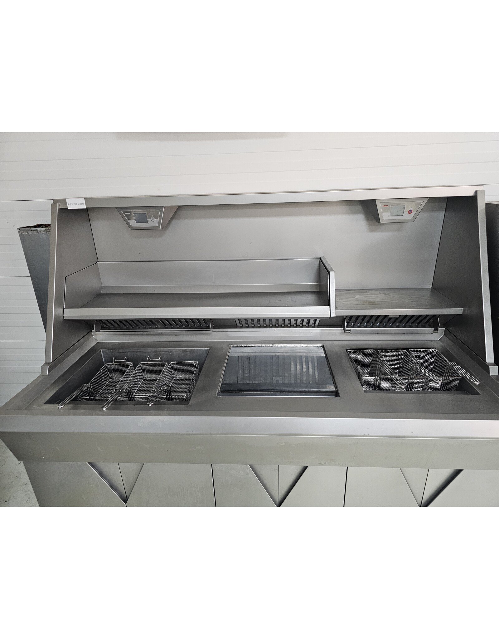 Hegro Hoogrendement 2 pans bakwand friteuse met bakplaat