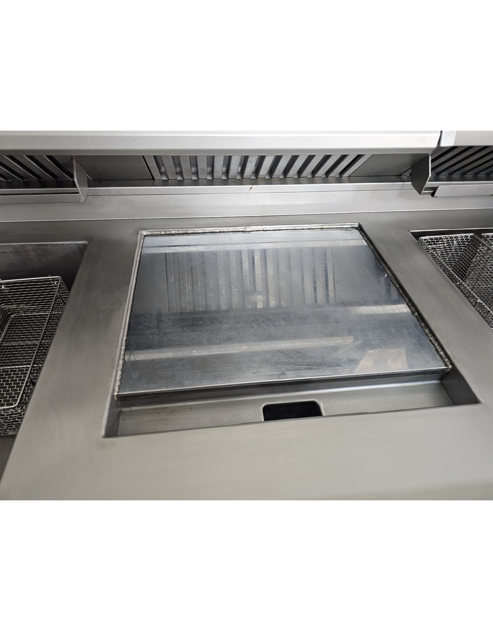 Hegro Hoogrendement 2 pans bakwand friteuse met bakplaat
