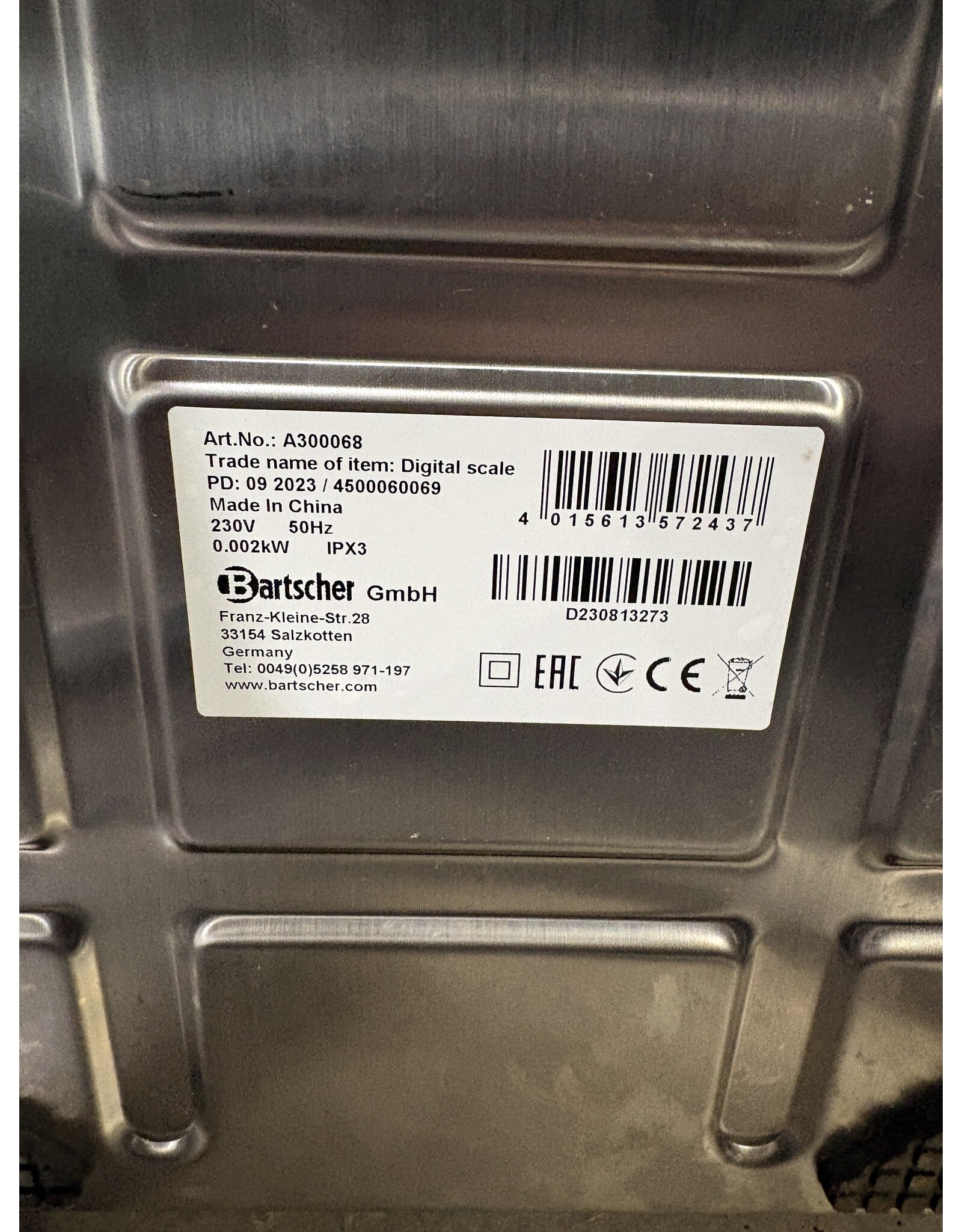 Bartscher Bartscher Digitalwaage