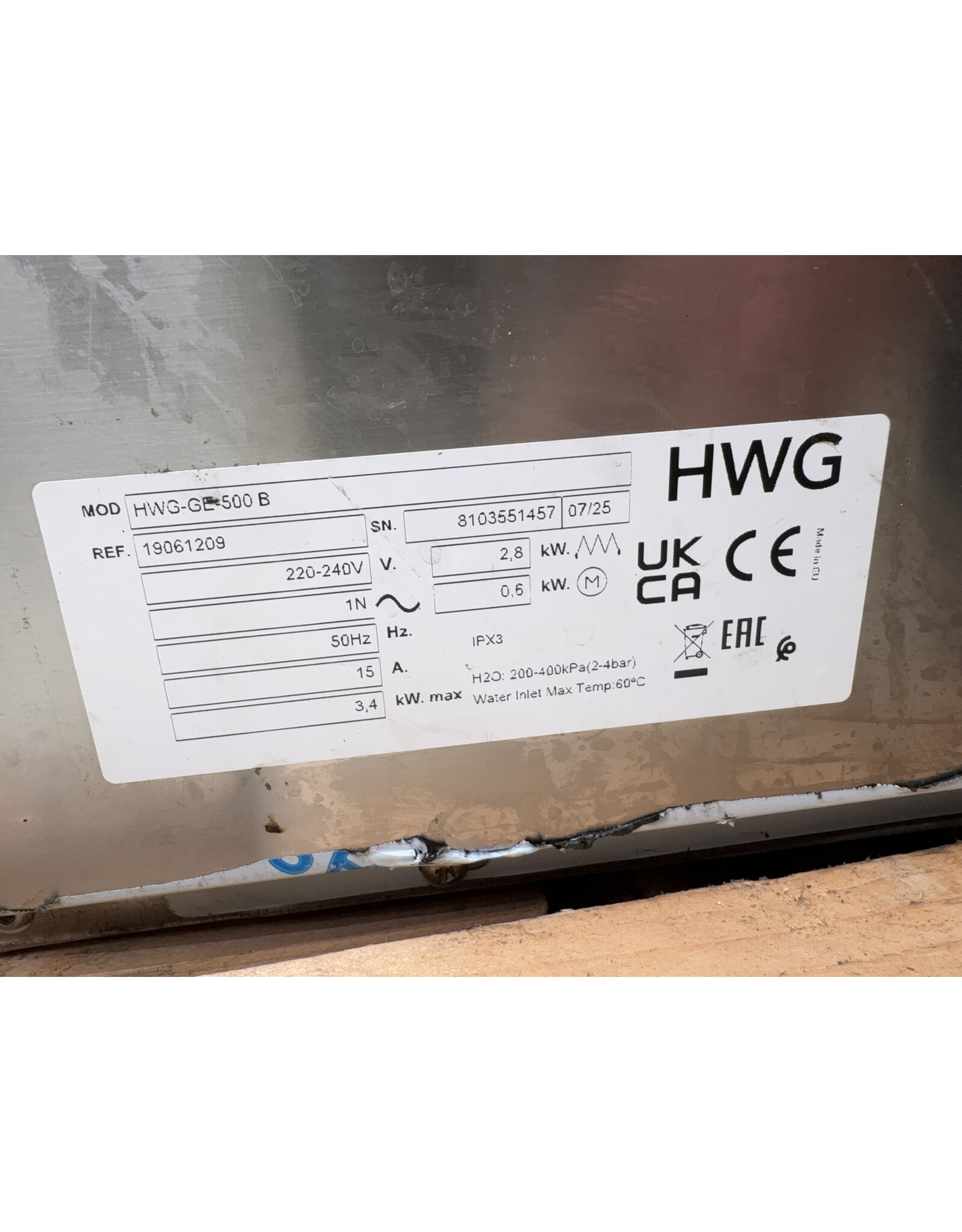 HWG HWG-GE 500 B vaatwasser