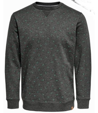 Only & Sons onstabor AOP Crewneck Black