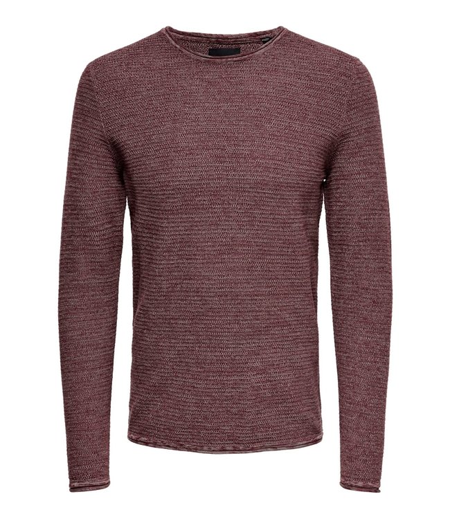 Only & Sons ONSWICTOR 12 CREW NECK ZINFANDEL
