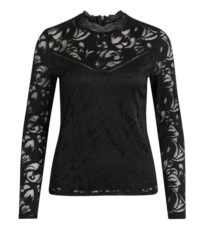 VILA Vistasia Lace top Black