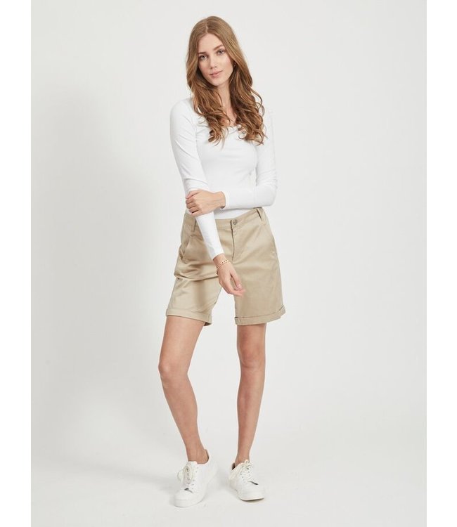 VILA Viofficiel New L/S Top Noos Optical Snow