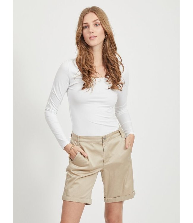 VILA Viofficiel New L/S Top Noos Optical Snow